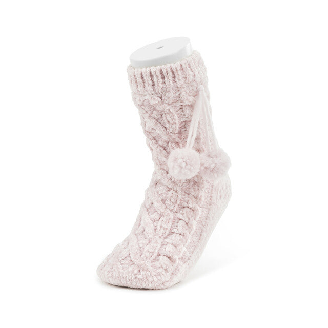 Chenille Cable Knit Classic Slipper Socks | Peach Caramel – Pudus™  Lifestyle Co.